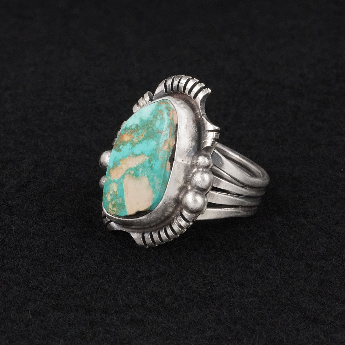 Randy Billy Turquoise & Sterling Silver Ring Size 9