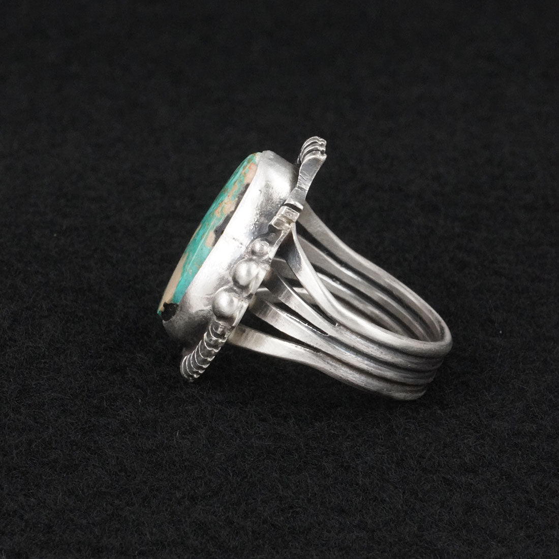 Randy Billy Turquoise & Sterling Silver Ring Size 9