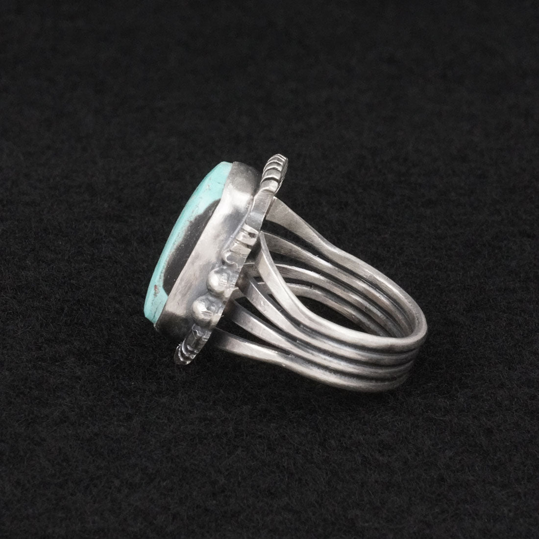 Randy Billy Turquoise & Sterling Silver Ring Size 10