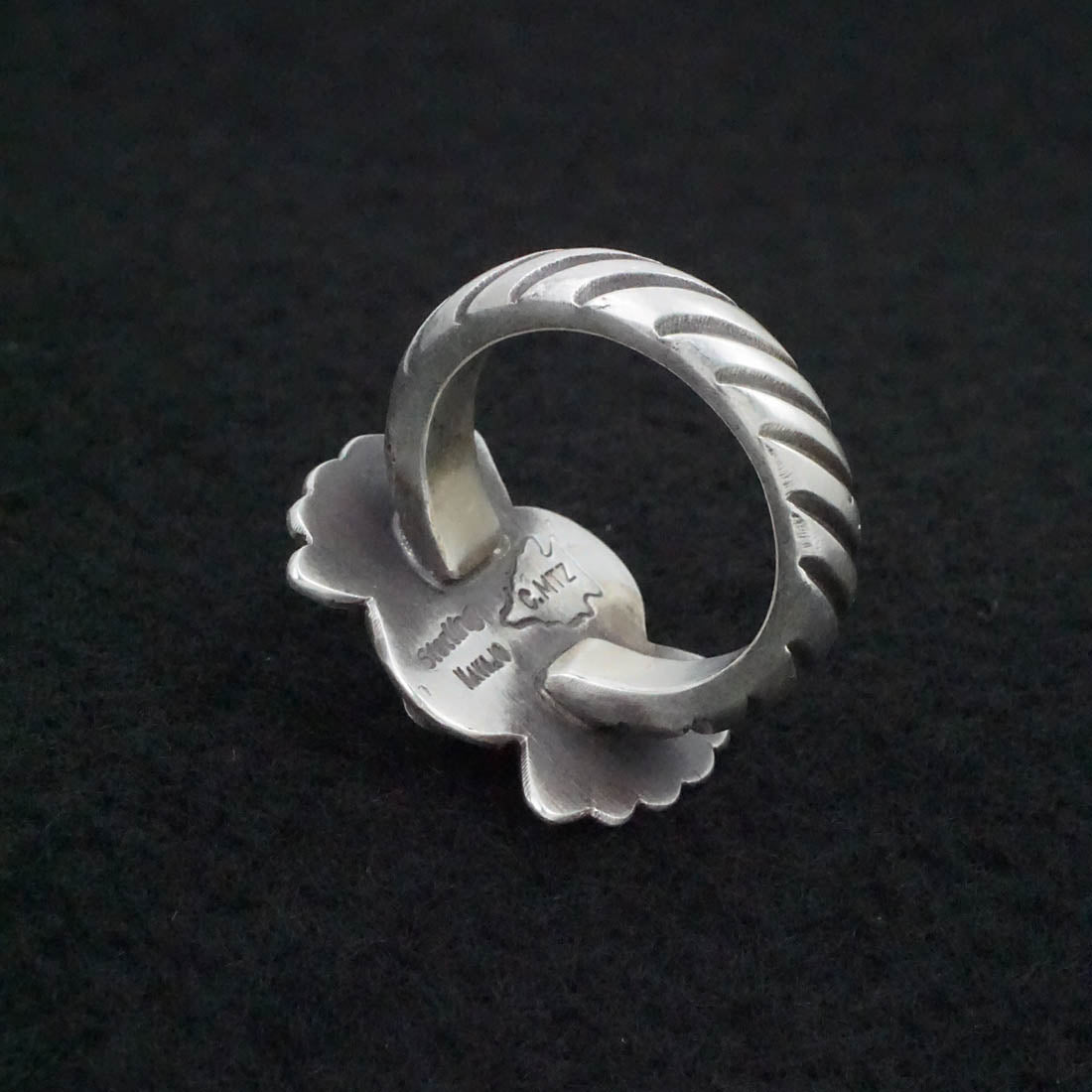 Calvin Martinez Turquoise & Sterling Silver Ring Size 8