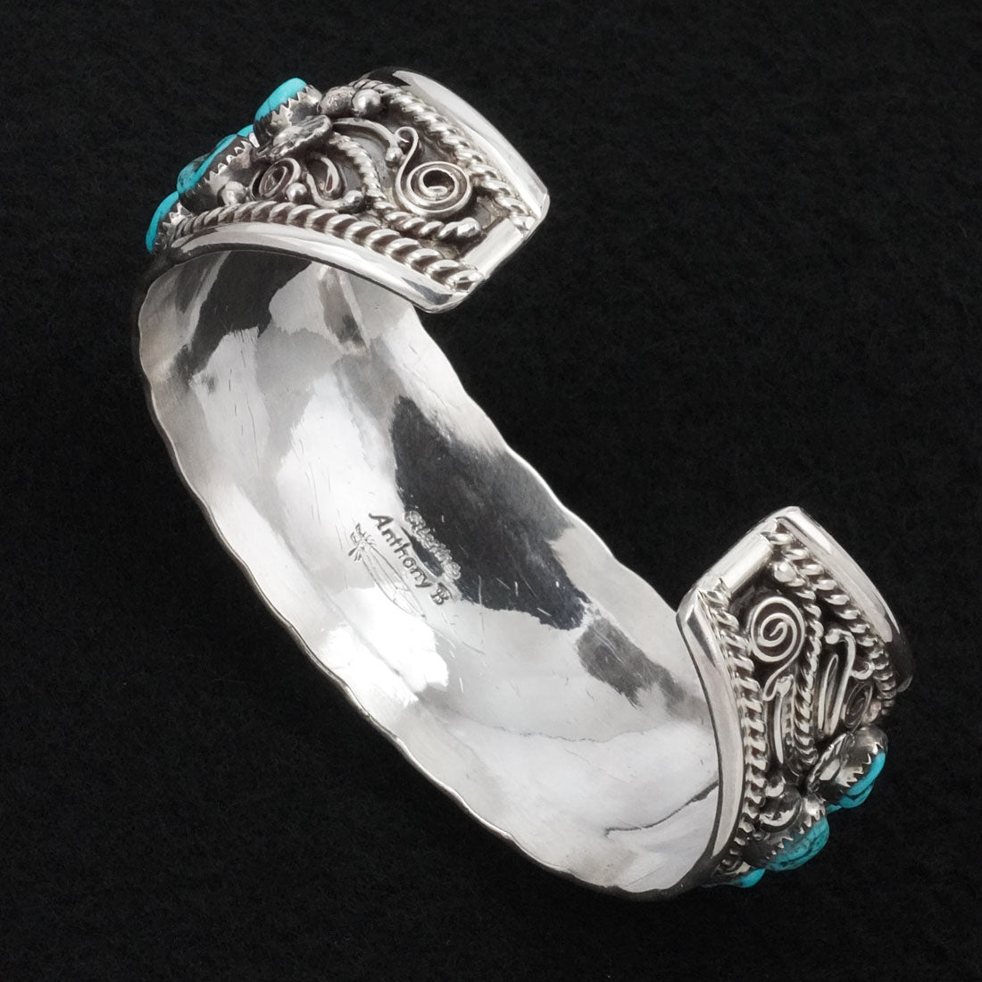 Anthony Brown Turquoise & Sterling Silver Bracelet