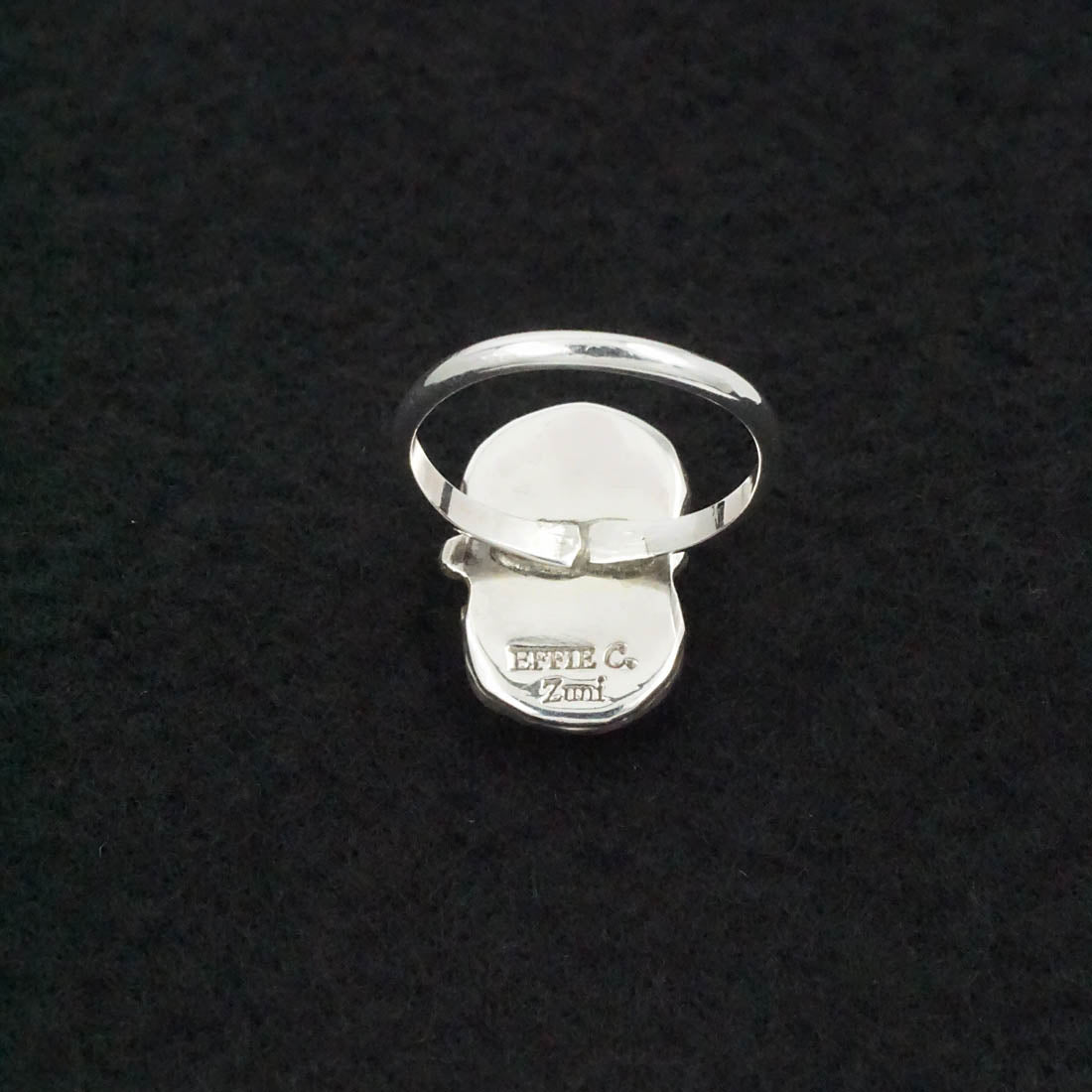 Joy Calavaza Turquoise & Sterling Silver Ring Sz. 6.5