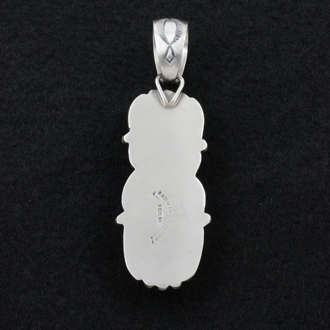 Kathleen Livingston White Buffalo & Sterling Silver Pendant