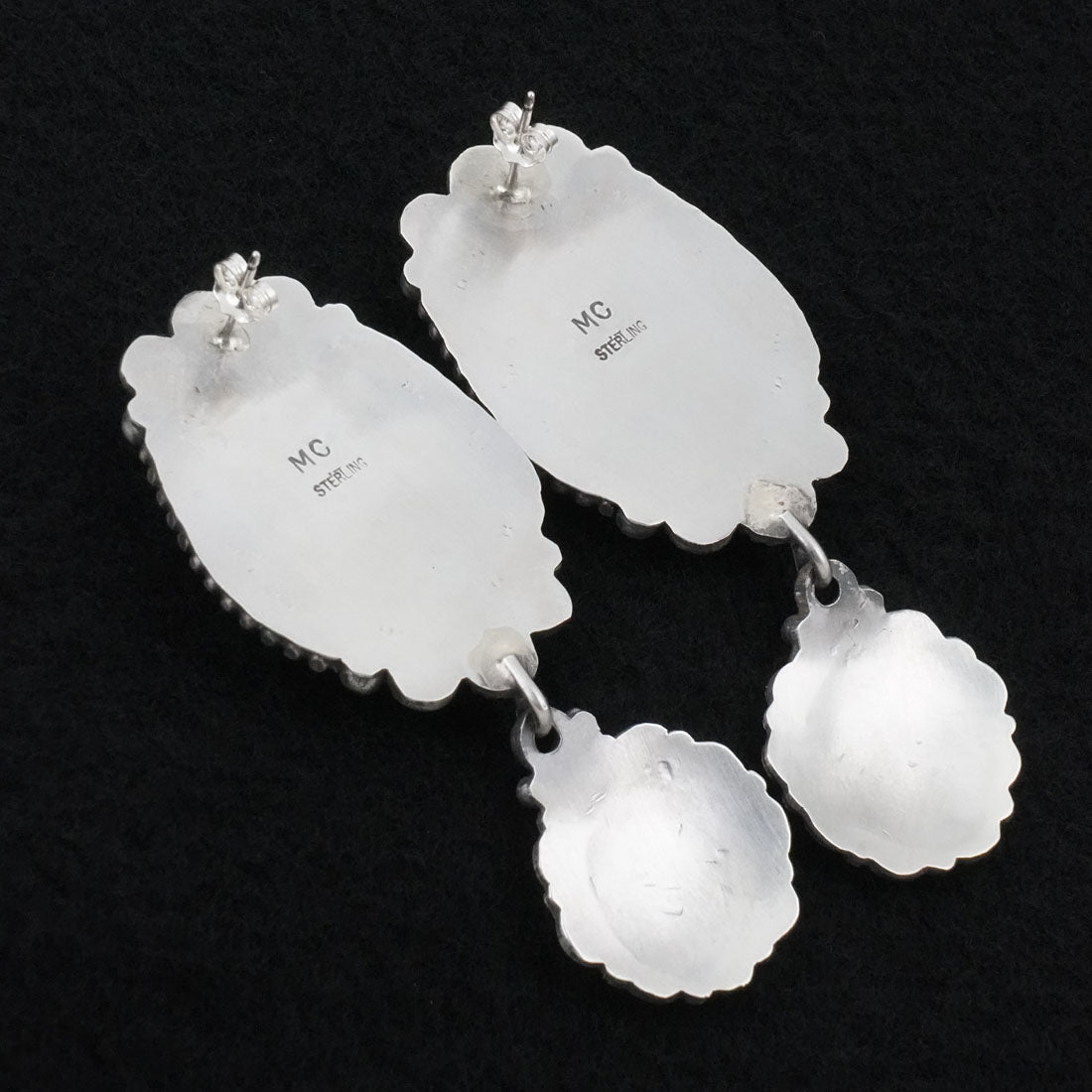 Michael Calladitto Turquoise & Sterling Silver Earrings