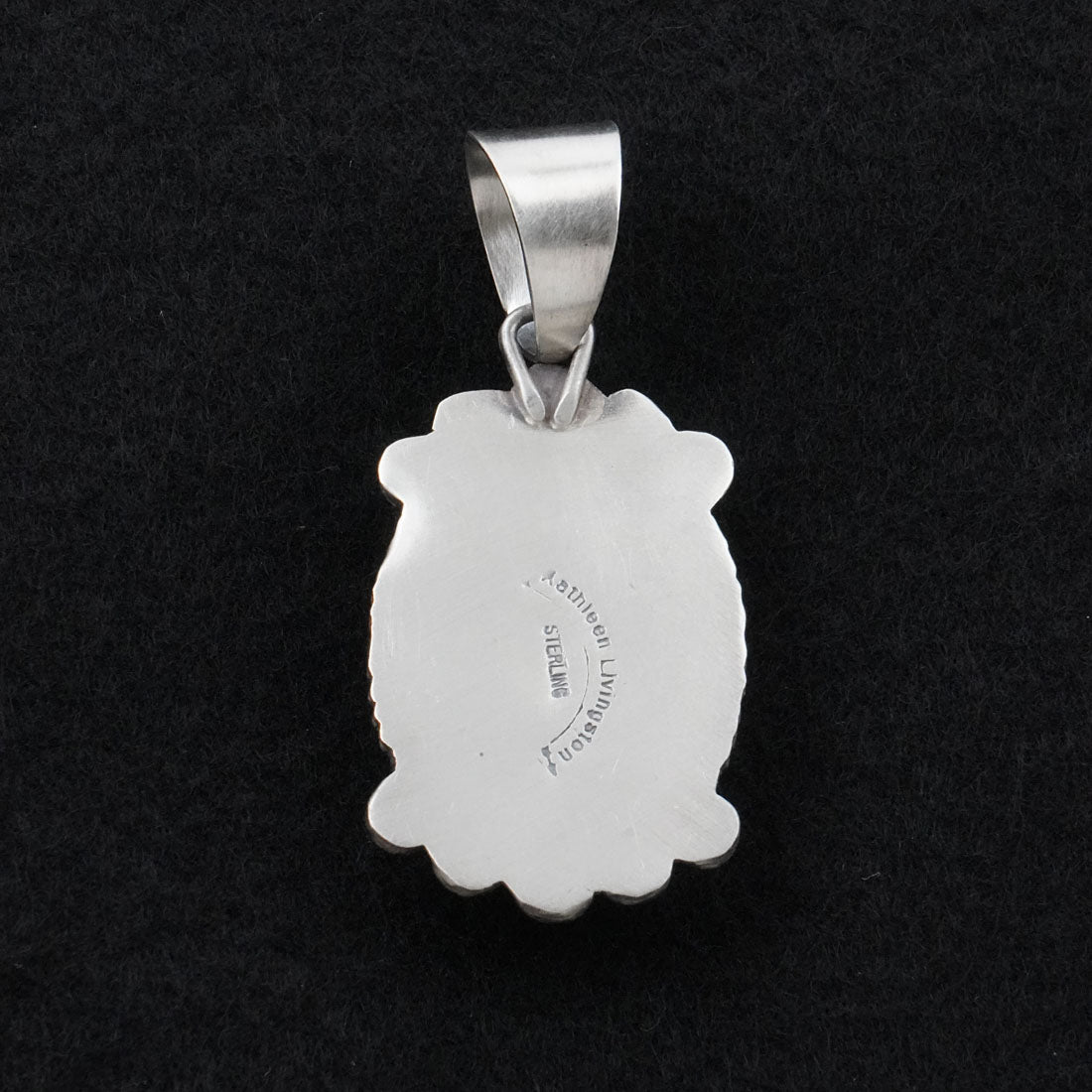 Kathleen Livingston White Buffalo & Sterling Silver Pendant