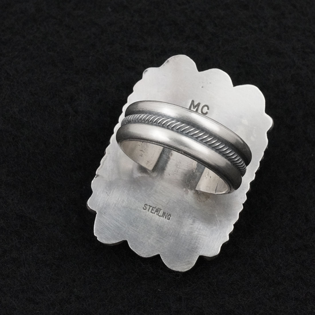 Michael Calladitto Turquoise & Sterling Silver Ring Size 9