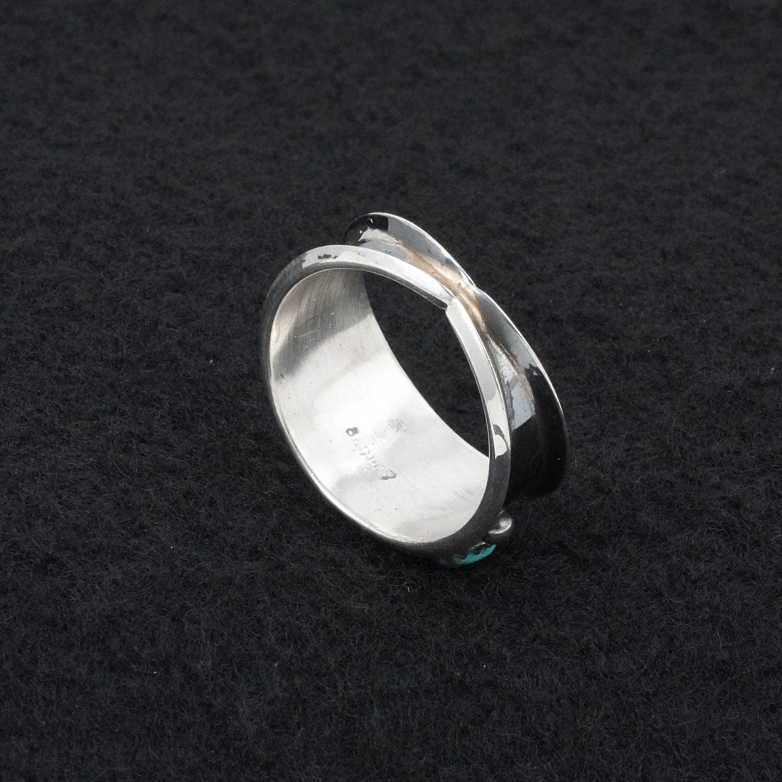 Paul Largo Turquoise & Sterling Silver Ring Size 12.5