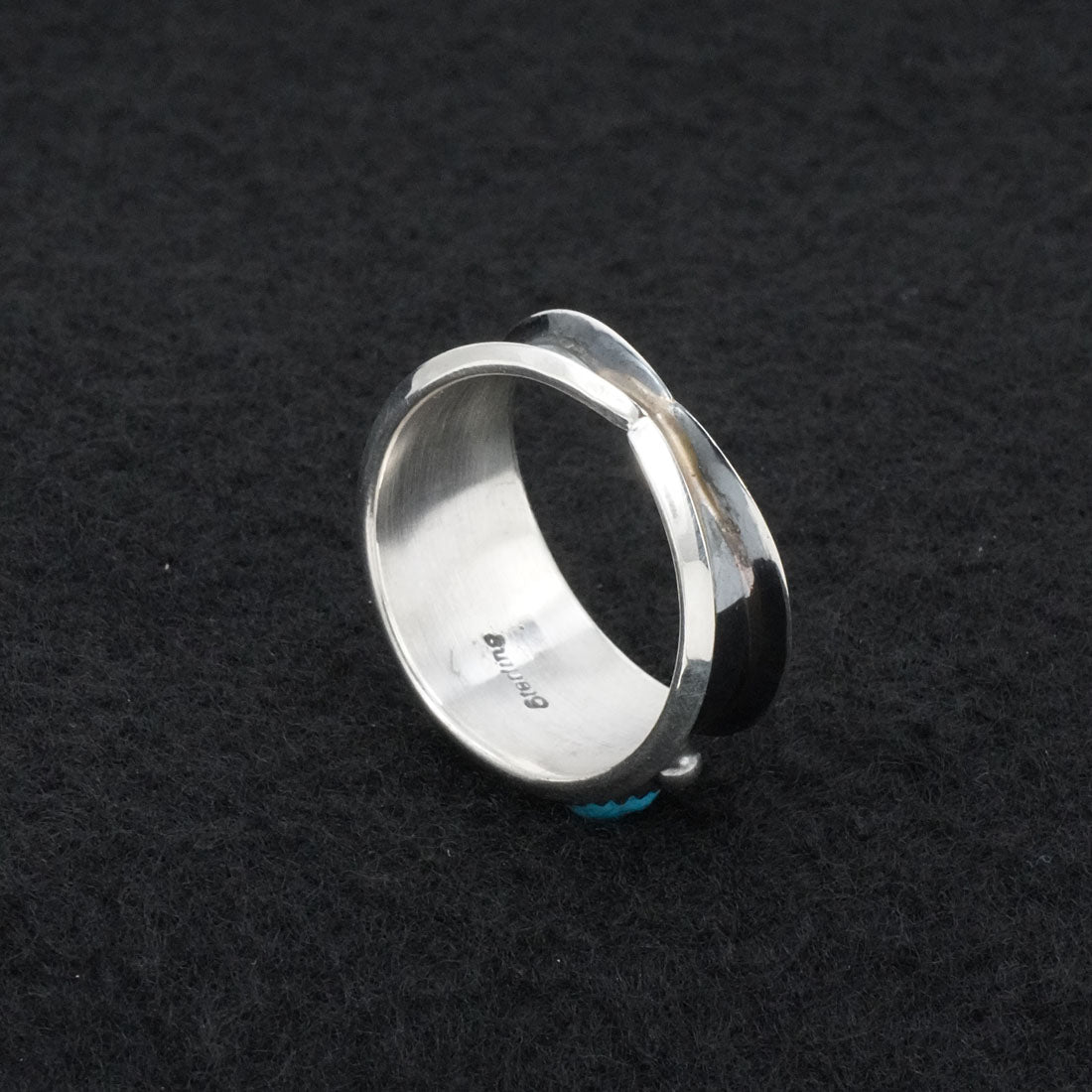 Paul Largo Turquoise & Sterling Silver Ring Size 12