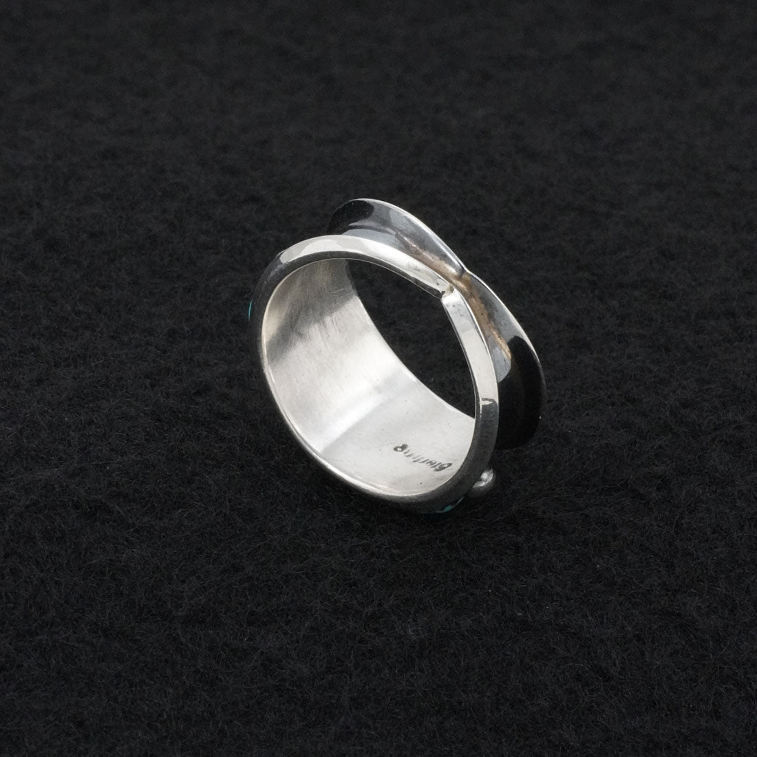 Paul Largo Turquoise & Sterling Silver Ring Size 9