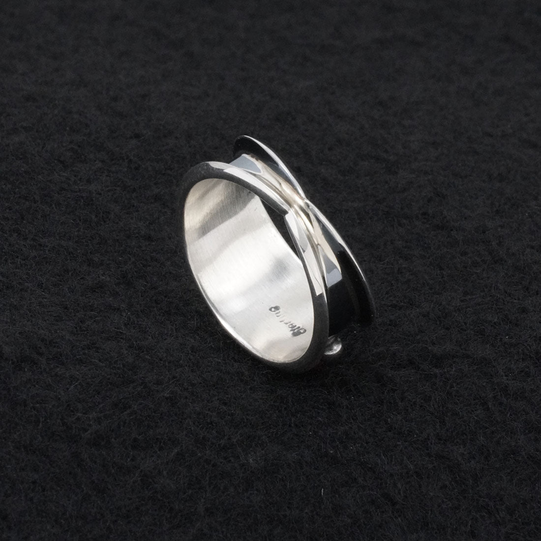 Paul Largo Turquoise, Coral & Sterling Silver Ring Size 10