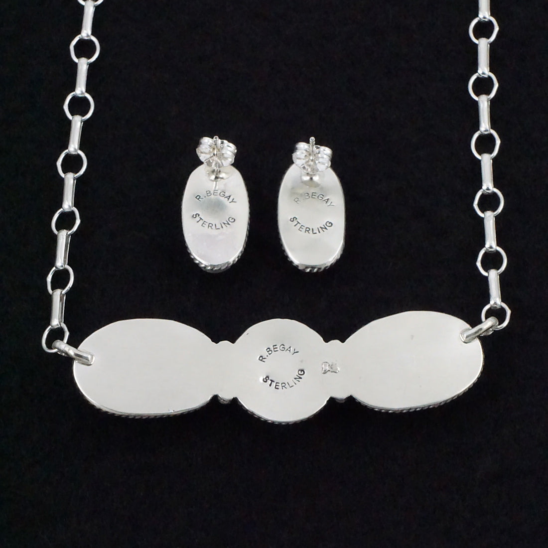 Rena Begay Turquoise & Sterling Silver Necklace & Earrings Set