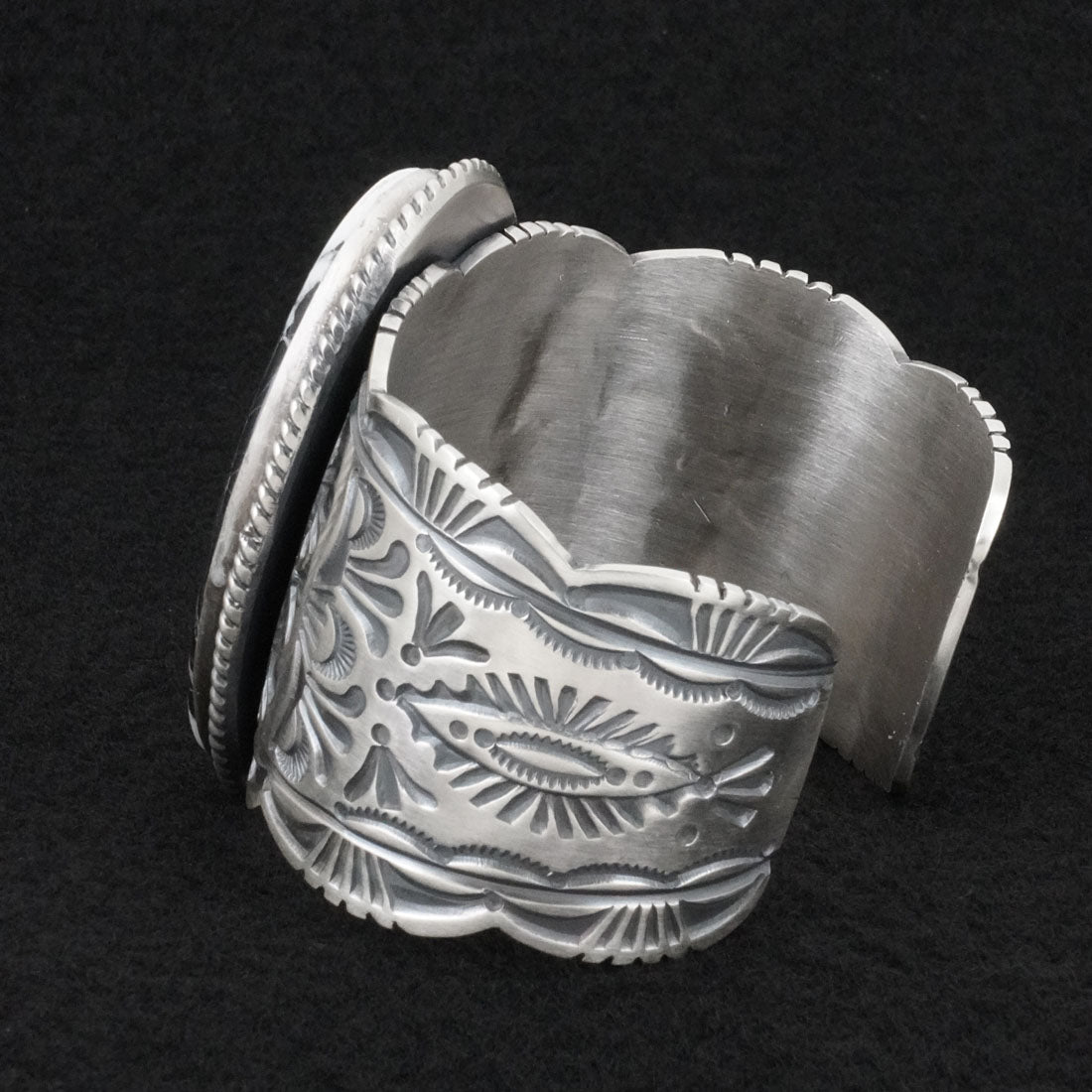 Mark Yazzie White Buffalo & Sterling Silver Bracelet