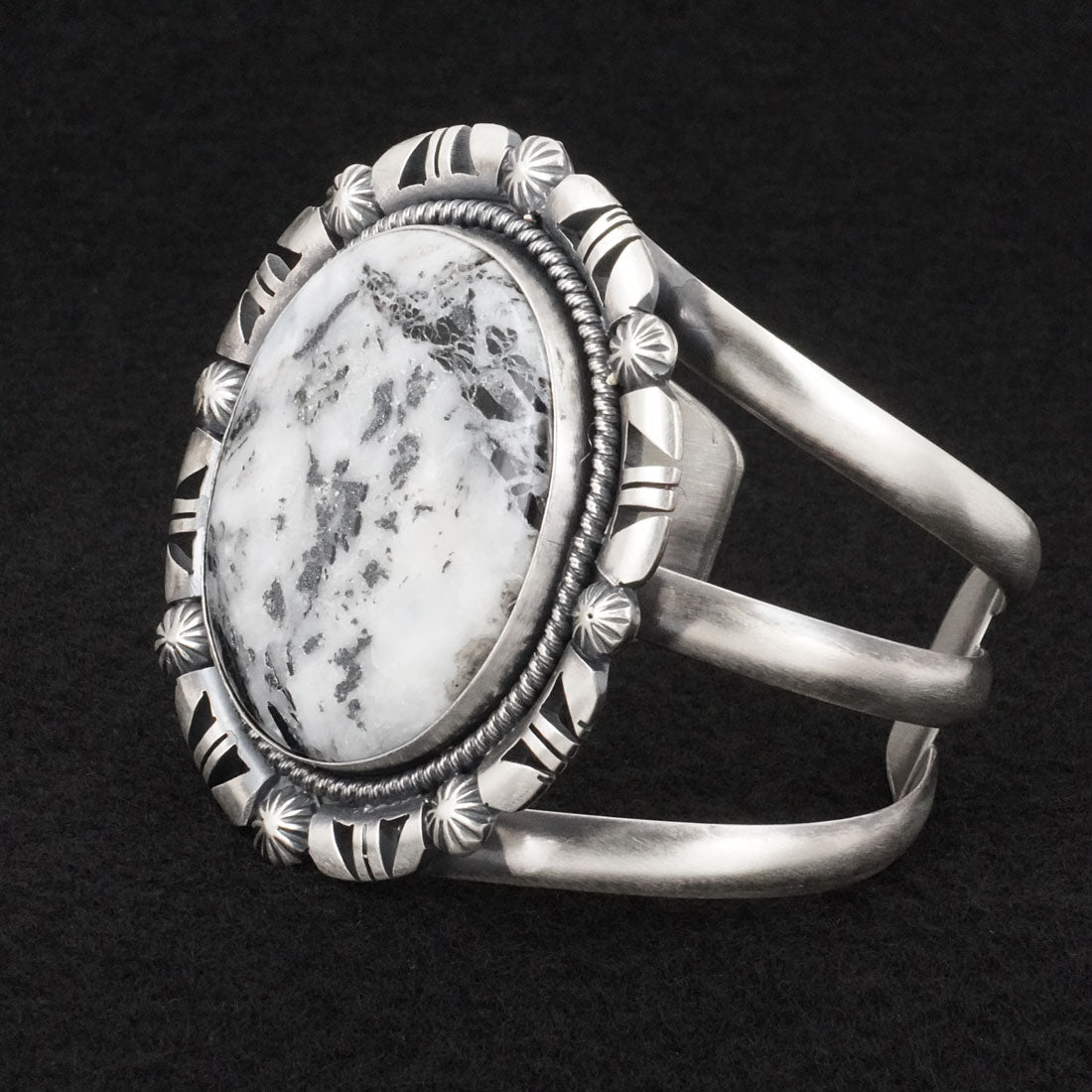 Paul Livingston White Buffalo & Sterling Silver Bracelet
