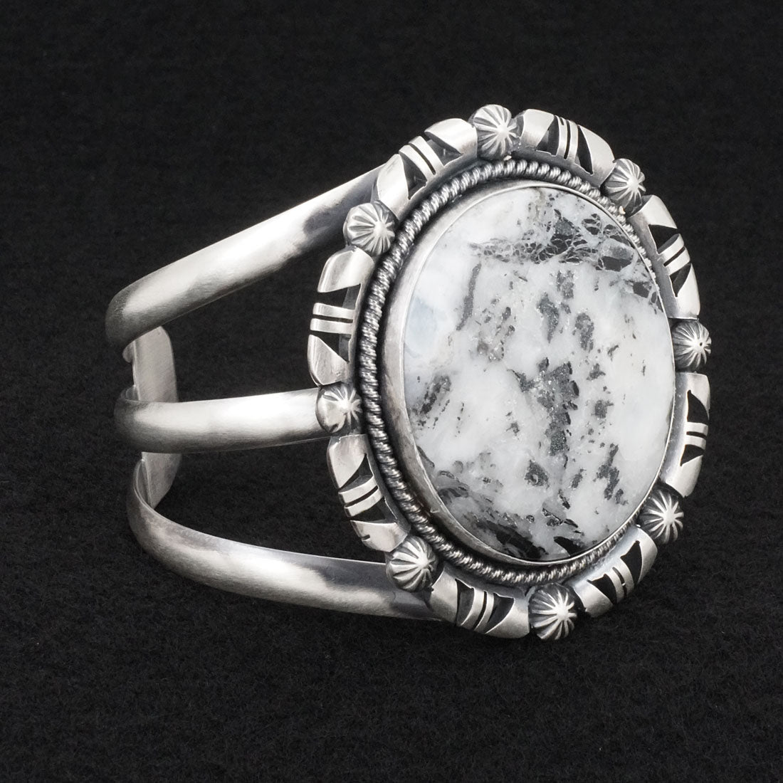Paul Livingston White Buffalo & Sterling Silver Bracelet