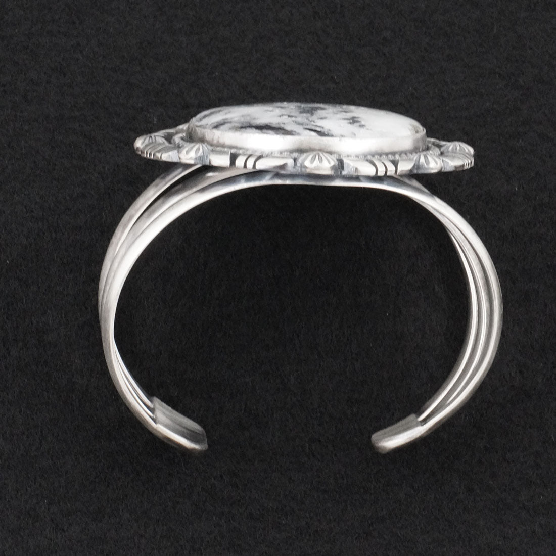 Paul Livingston White Buffalo & Sterling Silver Bracelet
