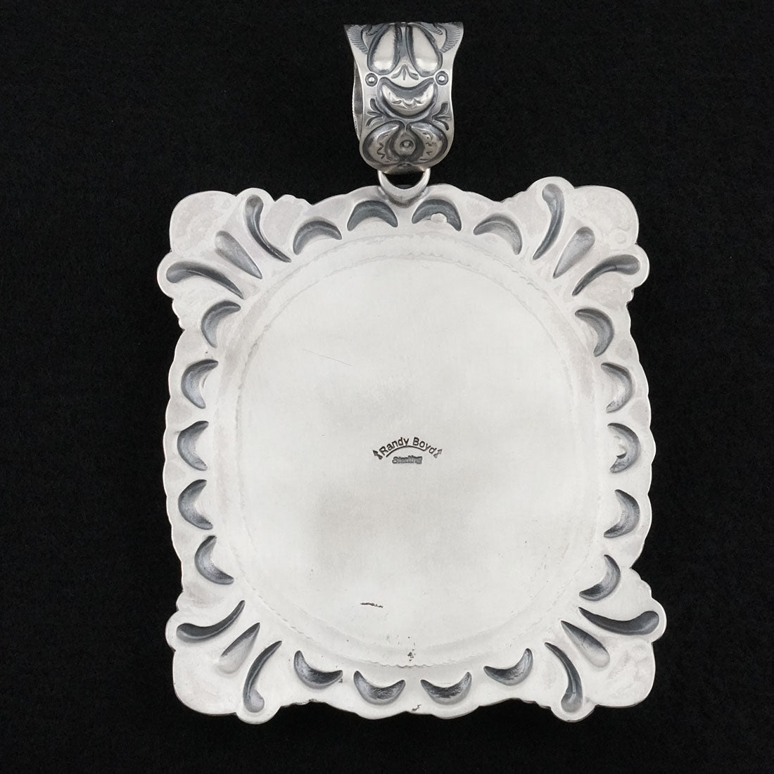 Randy Boyd Spiny Oyster, Turquoise & Sterling Silver Pendant