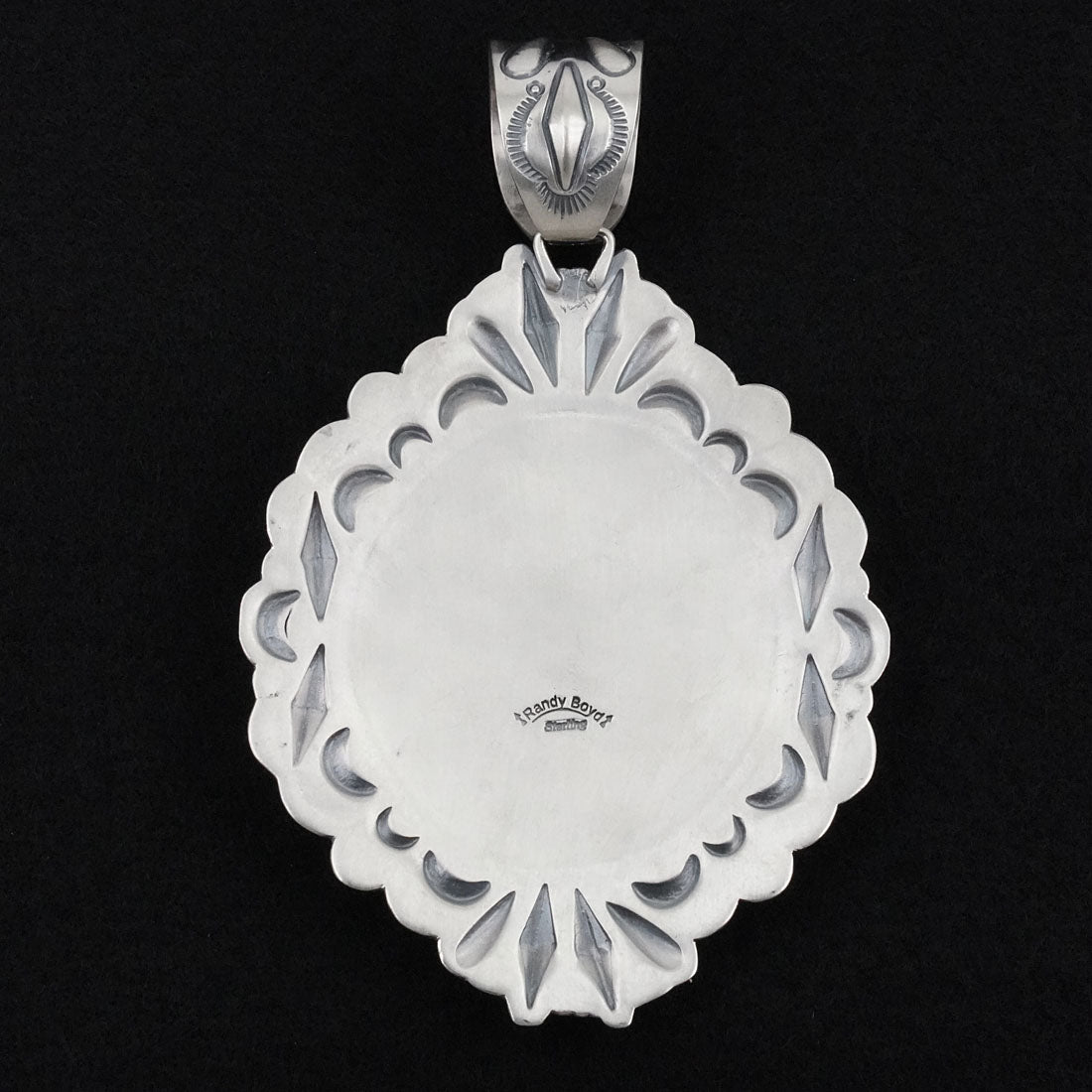 Randy Boyd Spiny Oyster, Turquoise & Sterling Silver Pendant