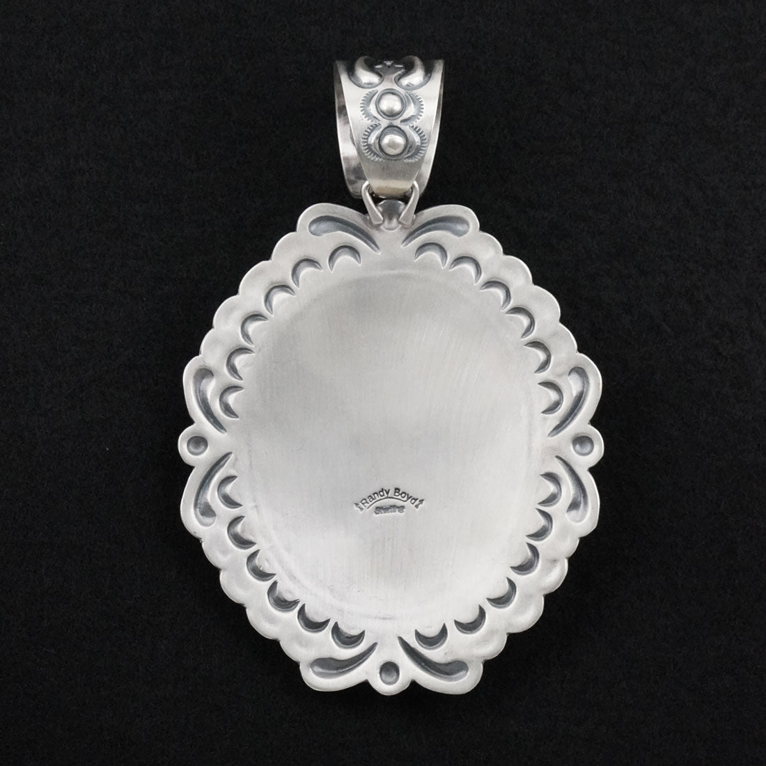 Randy Boyd Spiny Oyster, Turquoise & Sterling Silver Pendant