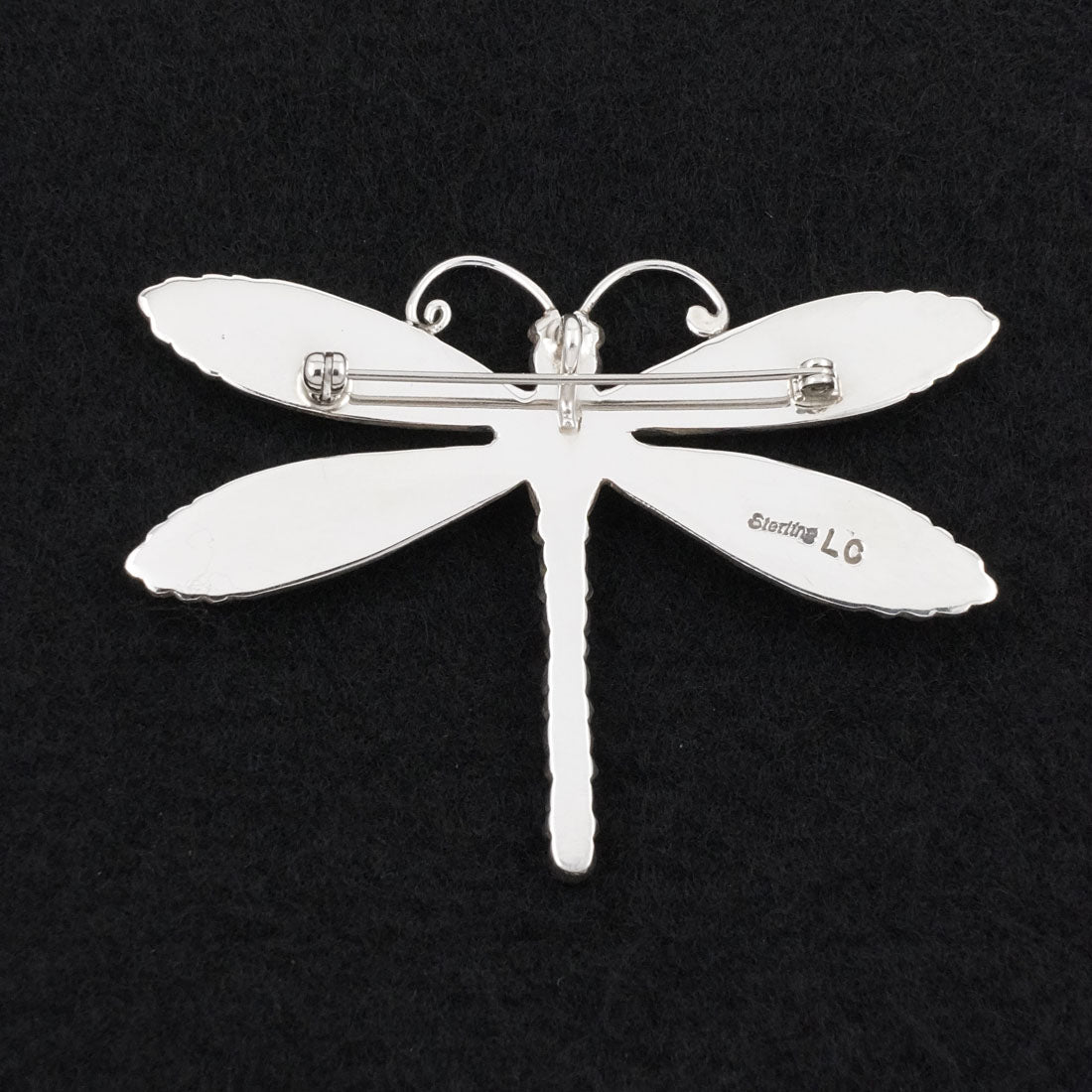 Lee Charley Coral & Sterling Silver Pendant/Pin