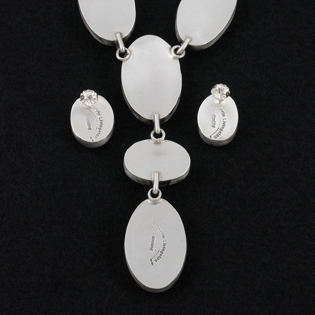 Darrin Livingston White Buffalo & Sterling Silver Necklace Set