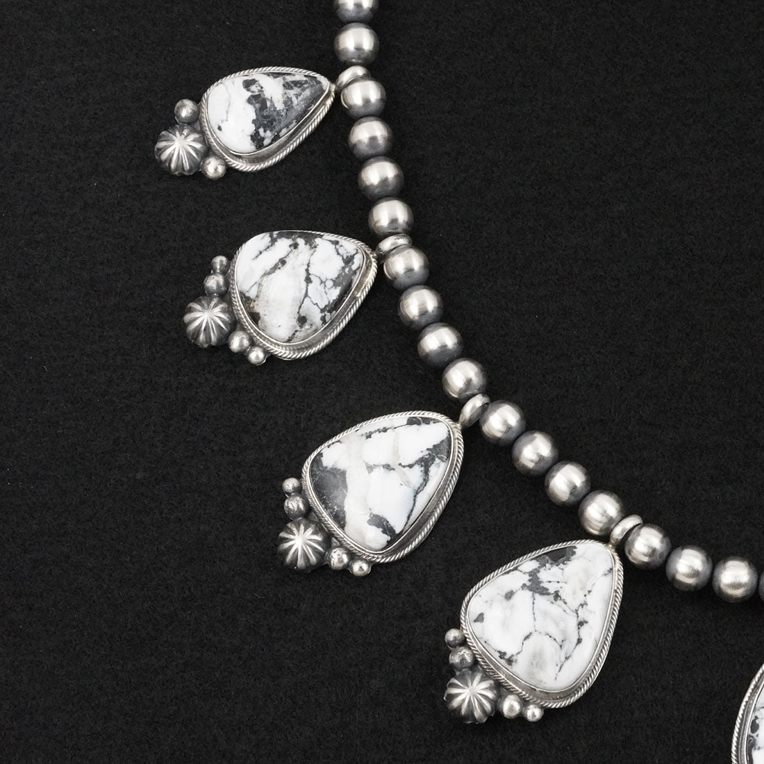 Darrin Livingston White Buffalo & Sterling Silver Necklace Set