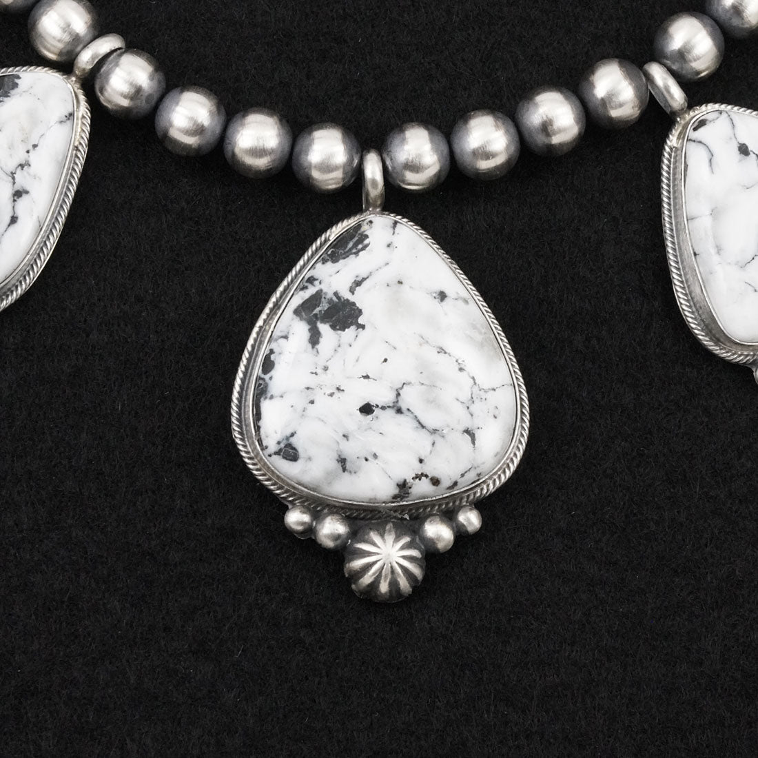 Darrin Livingston White Buffalo & Sterling Silver Necklace Set