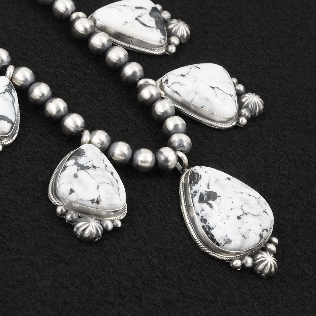 Darrin Livingston White Buffalo & Sterling Silver Necklace Set