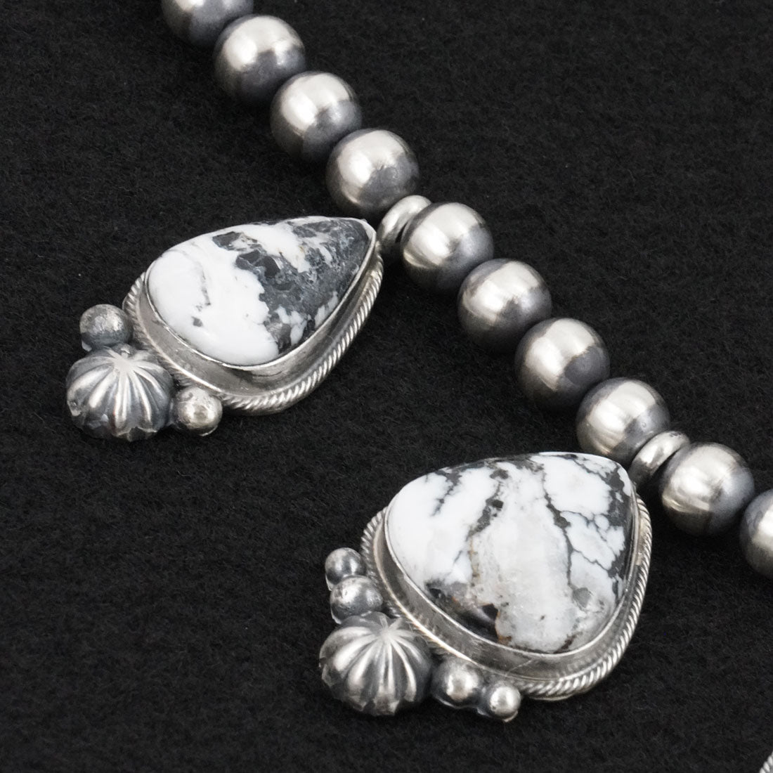 Darrin Livingston White Buffalo & Sterling Silver Necklace Set
