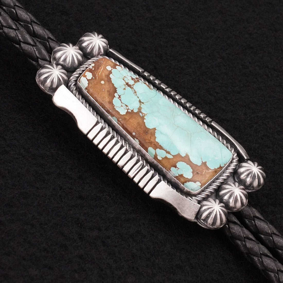Bobby Johnson Turquoise & Sterling Silver Bolo Tie