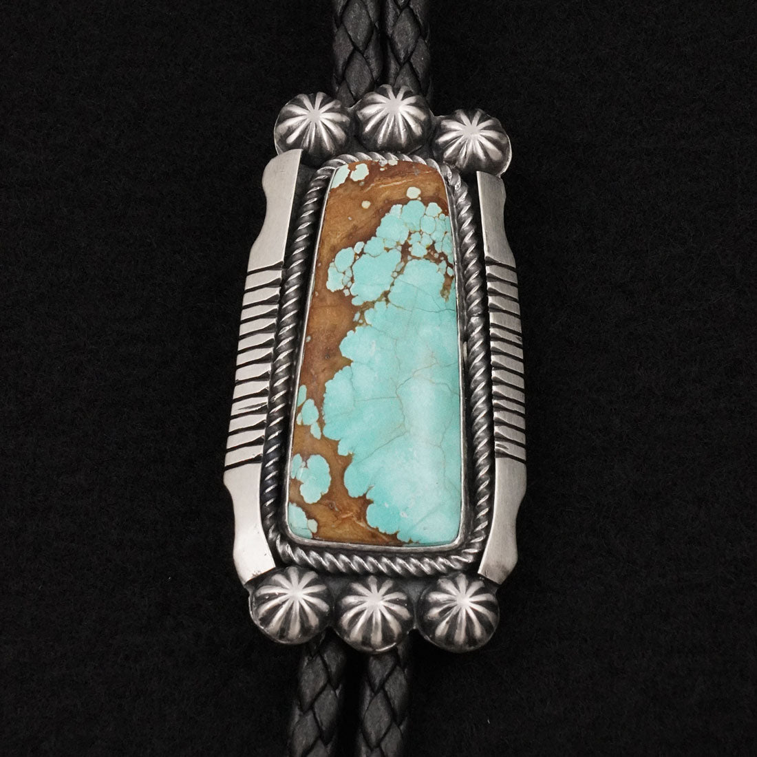 Bobby Johnson Turquoise & Sterling Silver Bolo Tie