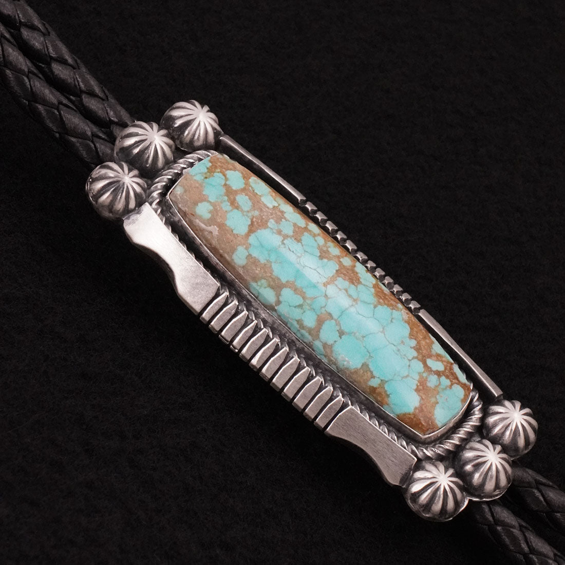 Bobby Johnson Turquoise & Sterling Silver Bolo Tie