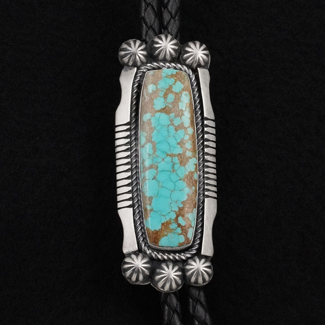 Bobby Johnson Turquoise & Sterling Silver Bolo Tie