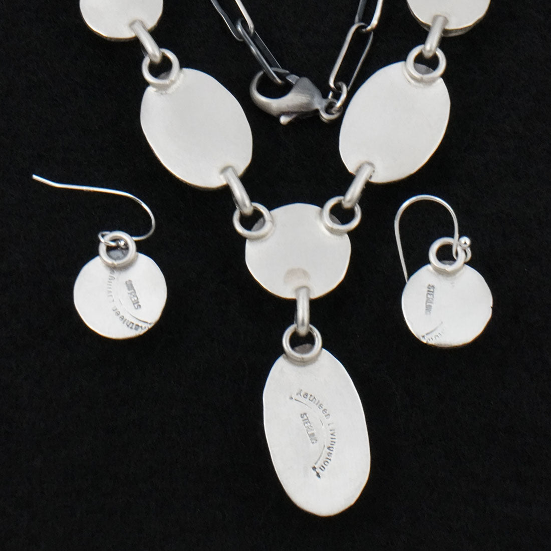 Kathleen Livingston Turquoise & Sterling Silver Necklace Set
