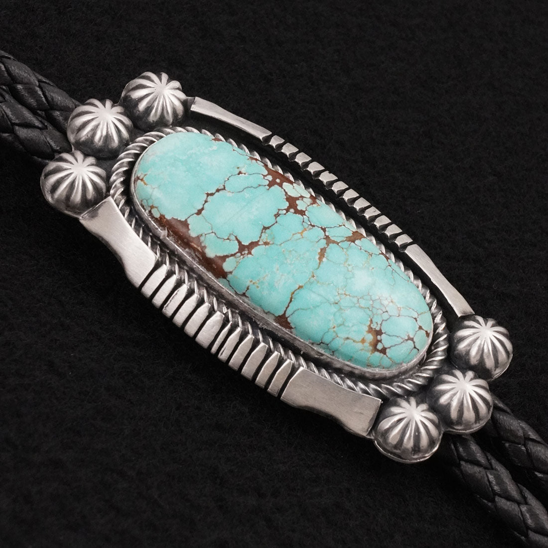 Bobby Johnson Turquoise & Sterling Silver Bolo Tie
