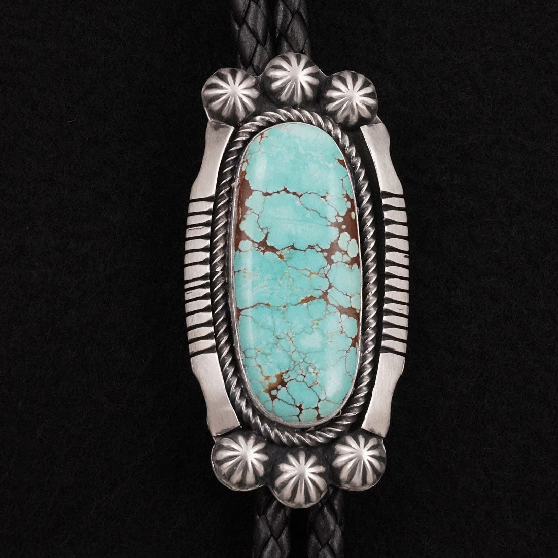 Bobby Johnson Turquoise & Sterling Silver Bolo Tie