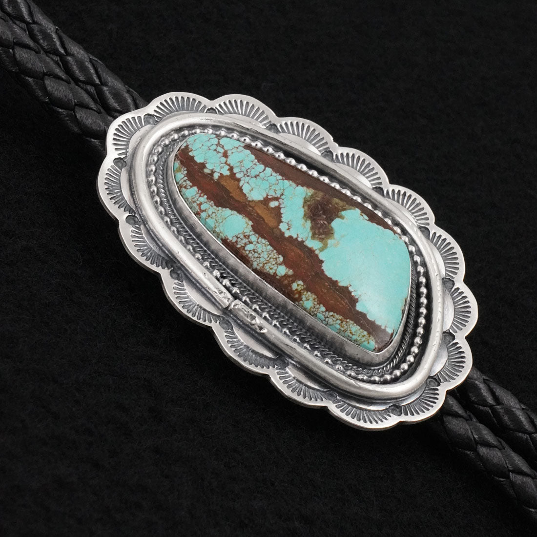 Bobby Johnson Turquoise & Sterling Silver Bolo Tie