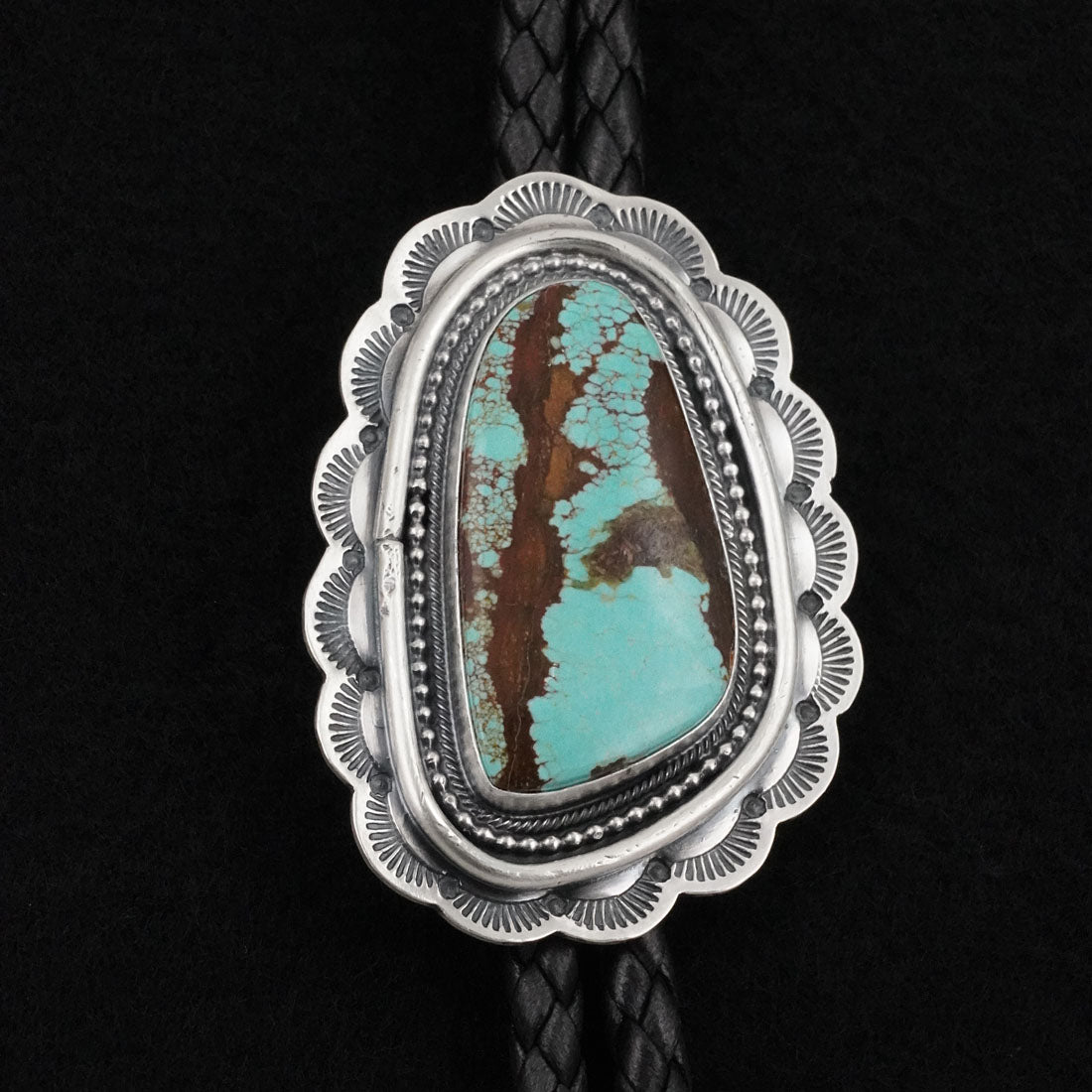 Bobby Johnson Turquoise & Sterling Silver Bolo Tie