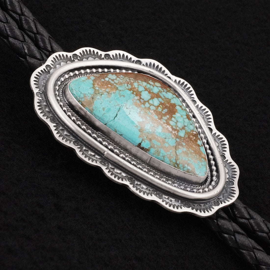 Bobby Johnson Turquoise & Sterling Silver Bolo Tie