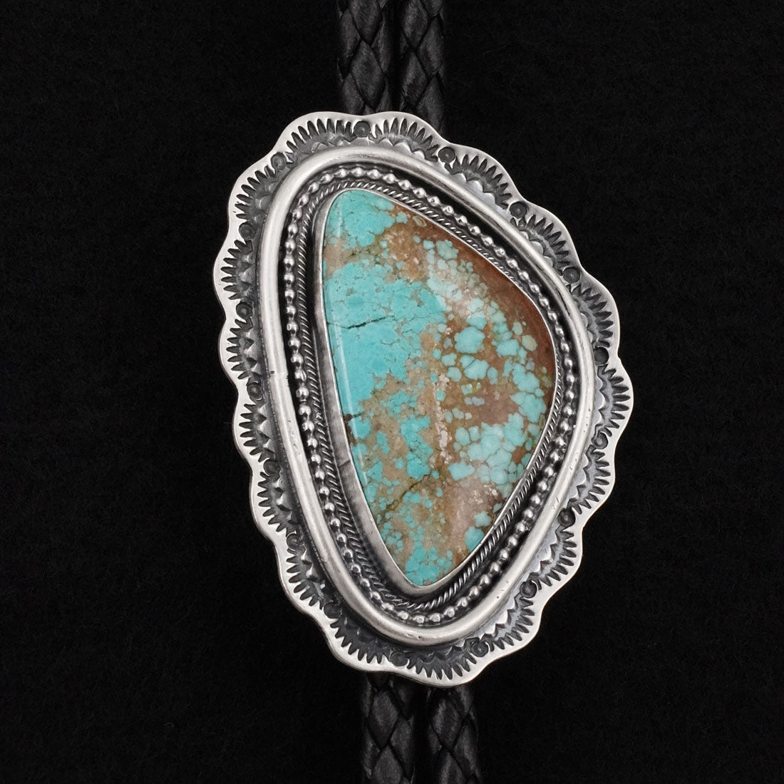 Bobby Johnson Turquoise & Sterling Silver Bolo Tie