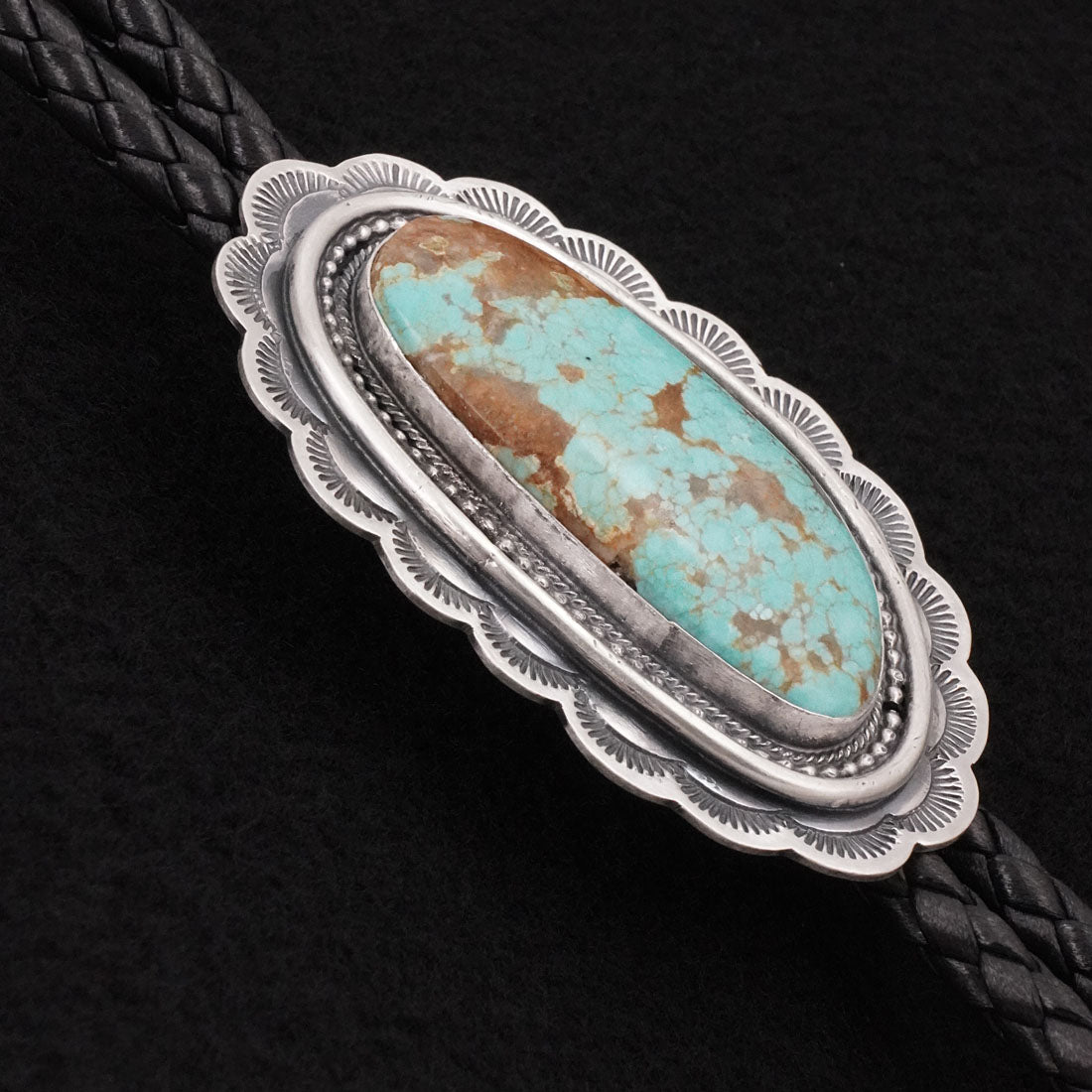 Bobby Johnson Turquoise & Sterling Silver Bolo Tie