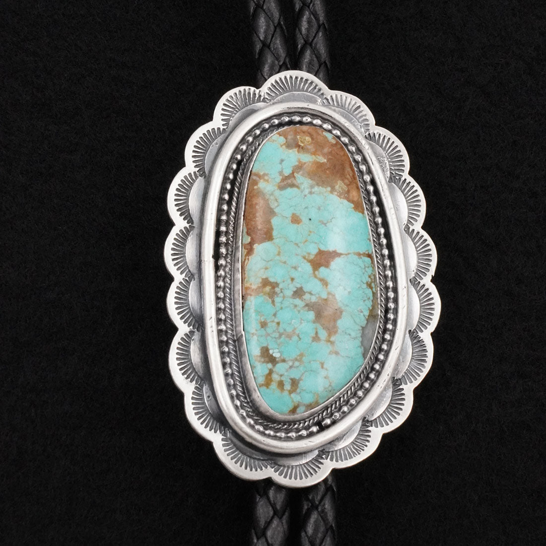 Bobby Johnson Turquoise & Sterling Silver Bolo Tie