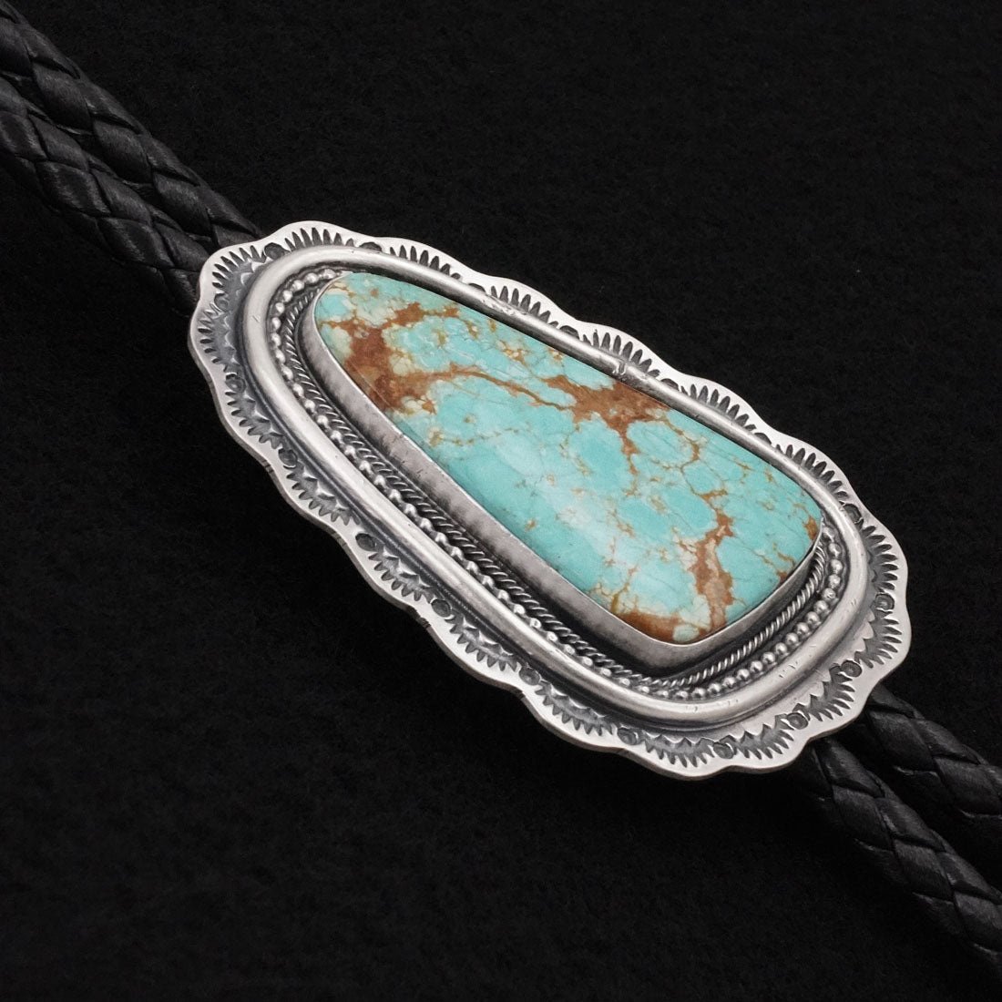 Bobby Johnson Turquoise & Sterling Silver Bolo Tie