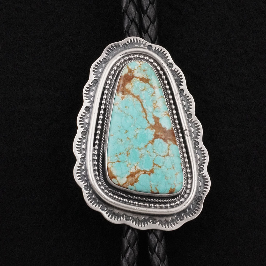 Bobby Johnson Turquoise & Sterling Silver Bolo Tie