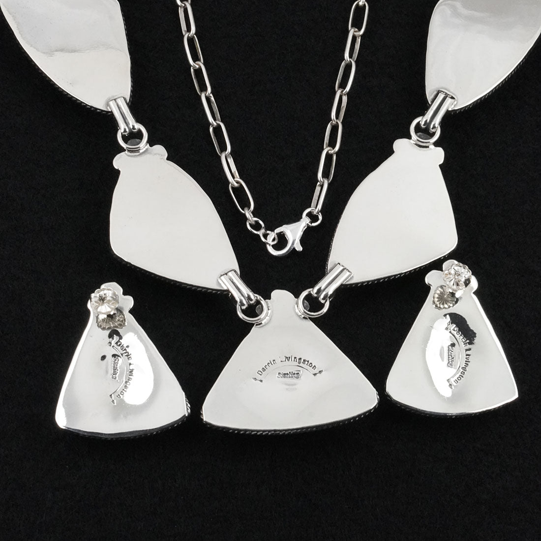 Darrin Livingston Turquoise & Sterling Silver Necklace Set