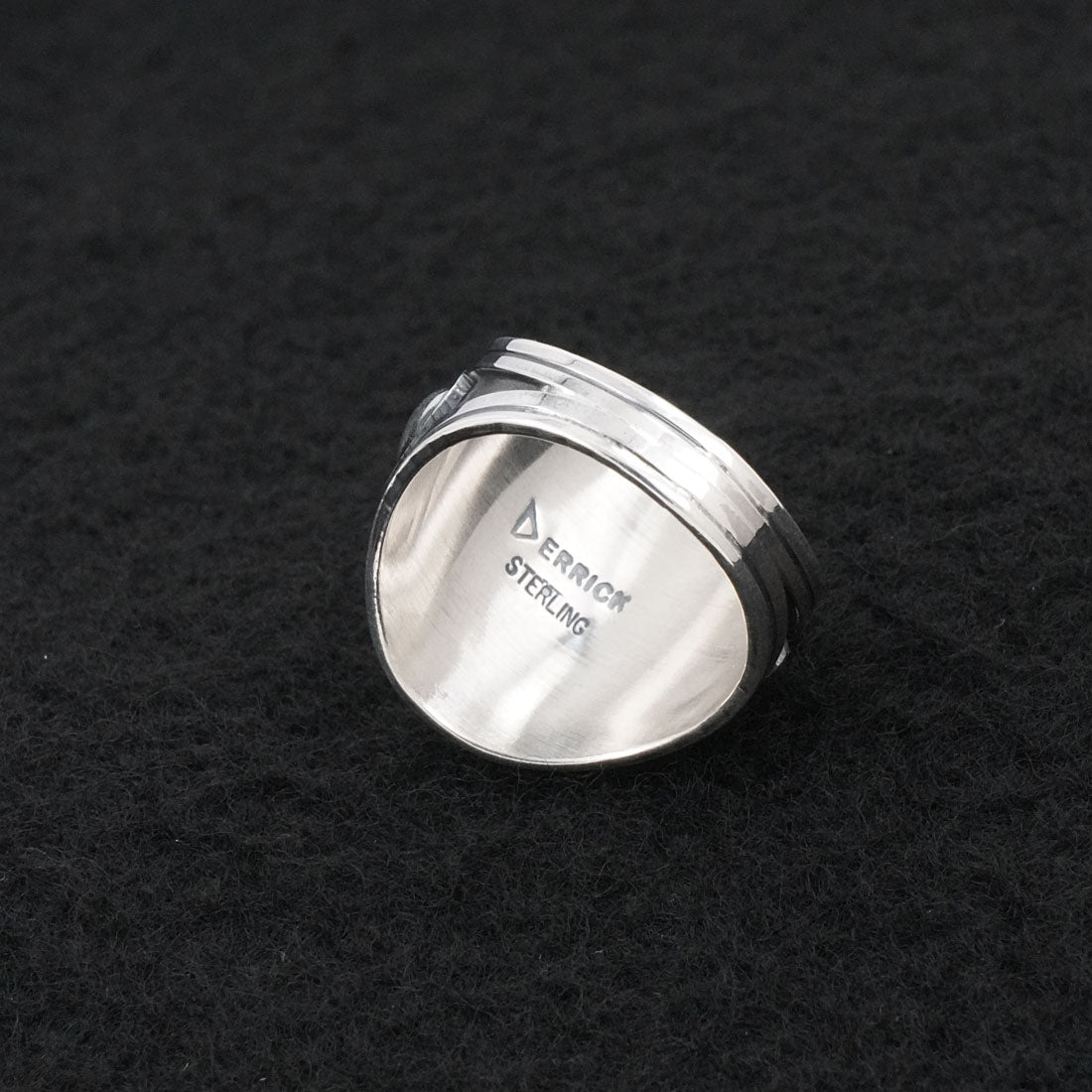 Derrick Gordon Turquoise & Sterling Silver Ring Sz. 8