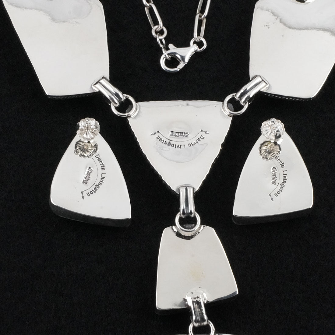 Darrin Livingston Turquoise & Sterling Silver Necklace Set