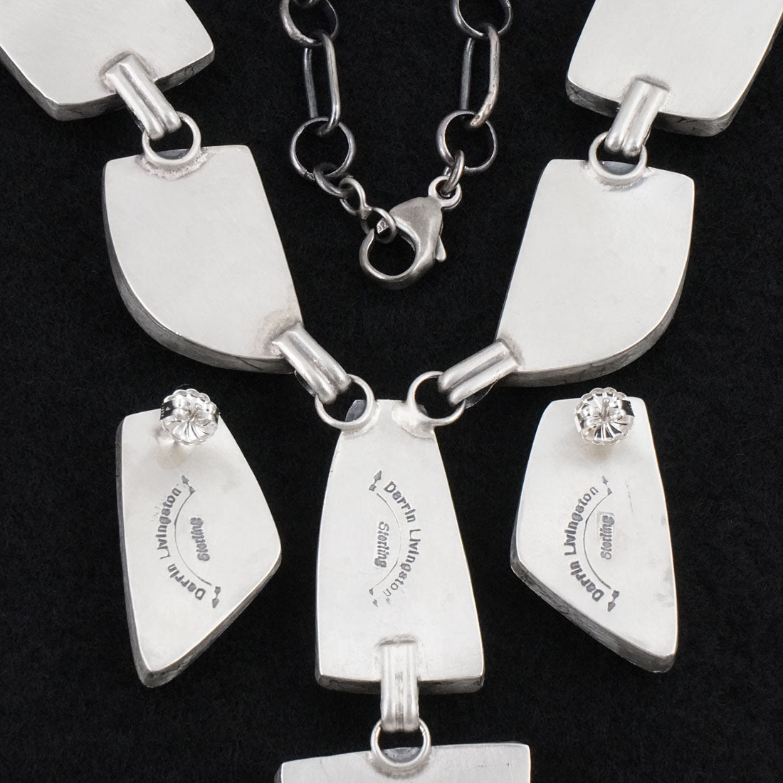 Darrin Livingston Turquoise & Sterling Silver Necklace Set