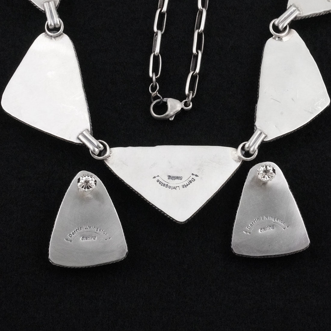 Darrin Livingston Turquoise & Sterling Silver Necklace Set