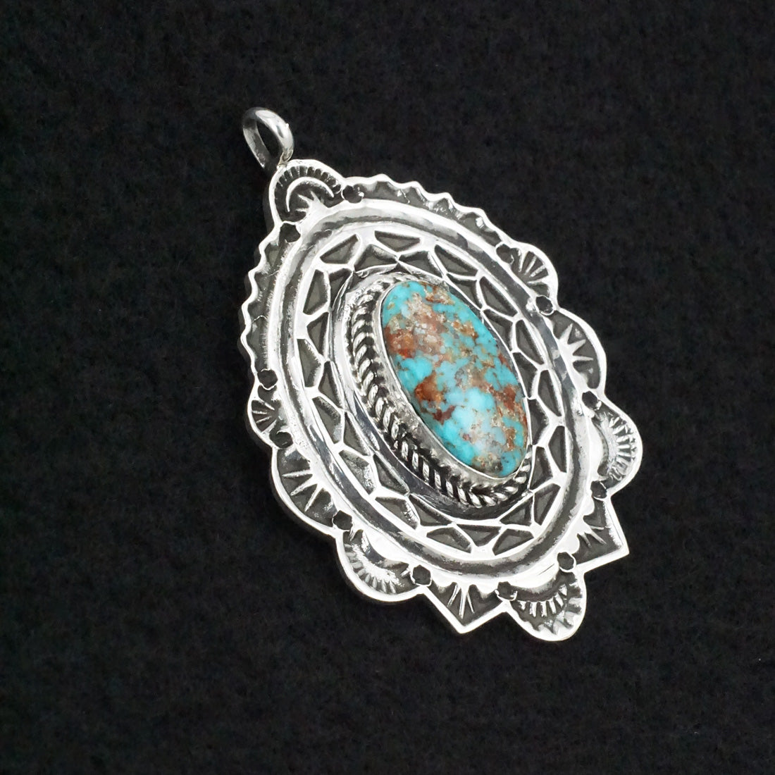 Leonard Maloney Turquoise & Sterling Silver Pendant