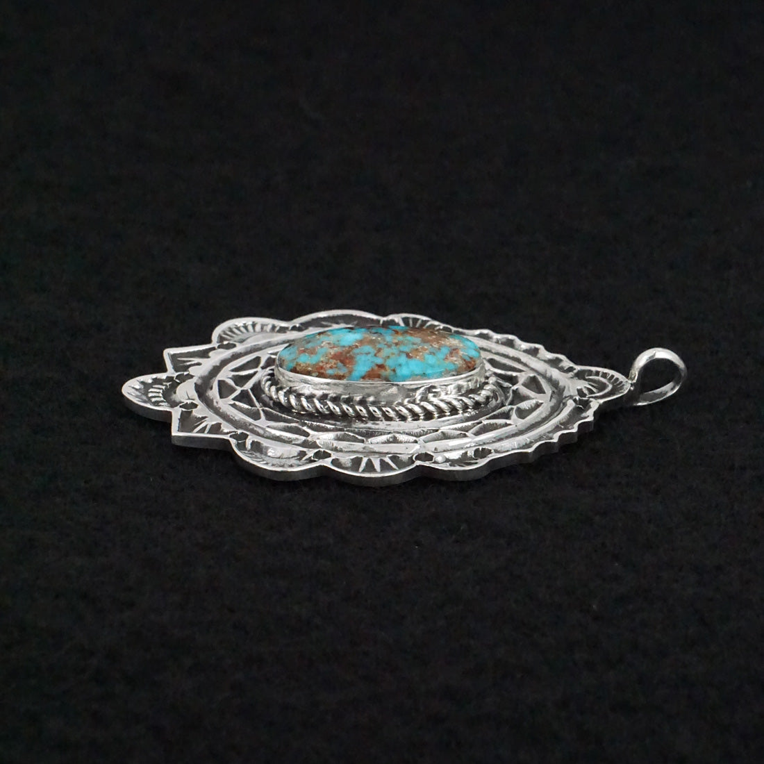 Leonard Maloney Turquoise & Sterling Silver Pendant